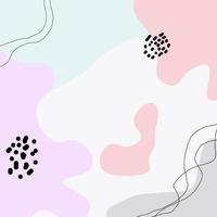 abstrakte und florale Hintergrundvorlage. zeitgenössische Collage mit Linie in Pastellfarben. karte floral pattern.abstract trendige universelle .vektor. vektor