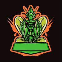 mantis esport-logotyp, för spellogotyper, trupplogotyper, teamlogotyper och butiksdjur vektor