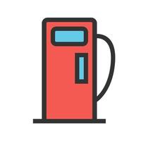 bensin pump fylld linje ikon vektor