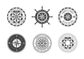 Free Vector Nautical Chart Abzeichen