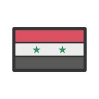 syrien fylld linje ikon vektor