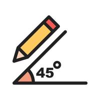 Symbol für die mit Geometrie gefüllte Linie studieren vektor