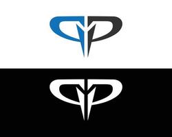 brev pp logo design idé kreativ vektor mall.