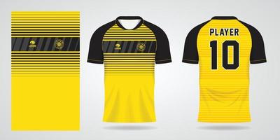 gul fotbollströja sport designmall
