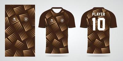 braune fußball trikot sport design vorlage vektor