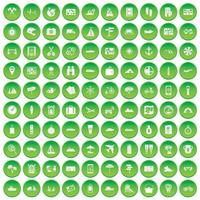 100 Transportsymbole setzen grünen Kreis