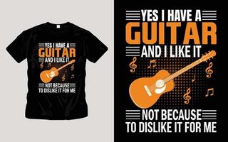 gitarr t-shirt design vektor