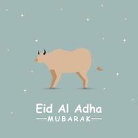 glückliche eid al adha illustration mit kühen vektor