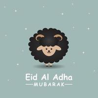 glückliche eid al adha illustration mit schafen vektor