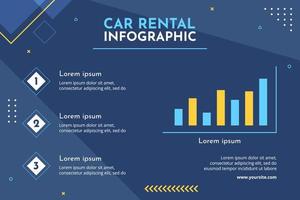 autovermietung social media infografik vorlage flache karikaturhintergrund vektorillustration vektor