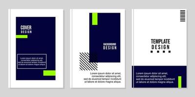 modernes und schlichtes Abdeckset. minimalistischer blauer und weißer hintergrund. Design für Berichte, Broschüren, Kataloge vektor