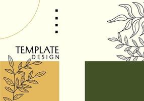 natürliches Thema Hintergrunddesign mit handgezeichneten floralen Elementen. abstraktes Design für Banner, Poster, Cover vektor