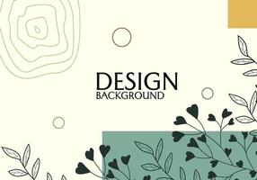 abstrakt geometri banner design med handritade blad element. estetisk malldesign för katalog, affisch, omslag vektor