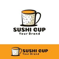 Sushi-Cup-Kunstillustration vektor