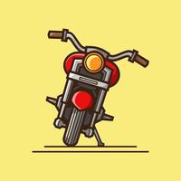 vintage motorcykel cykel linje. popkonstlogotyp. färgglad design med mörk bakgrund. abstrakt vektor illustration