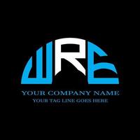 wre Brief Logo kreatives Design mit Vektorgrafik vektor