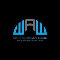 waw letter logotyp kreativ design med vektorgrafik vektor