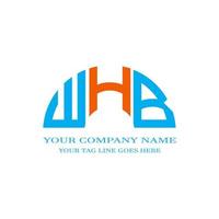 whb brev logotyp kreativ design med vektorgrafik vektor