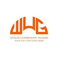 Wug Letter Logo kreatives Design mit Vektorgrafik vektor