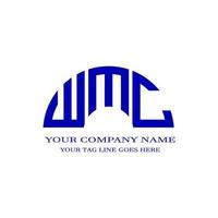 wmc brev logotyp kreativ design med vektorgrafik vektor
