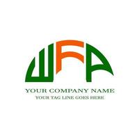 WFP-Brief-Logo kreatives Design mit Vektorgrafik vektor