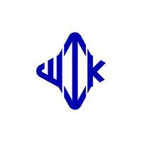 Wik letter logotyp kreativ design med vektorgrafik vektor