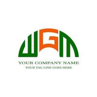 WGM-Brief-Logo kreatives Design mit Vektorgrafik vektor
