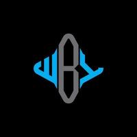 wby Brief Logo kreatives Design mit Vektorgrafik vektor
