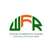 wfr Brief Logo kreatives Design mit Vektorgrafik vektor