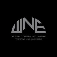 wne Brief Logo kreatives Design mit Vektorgrafik vektor