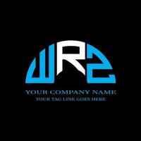 wrz brief logo kreatives design mit vektorgrafik vektor