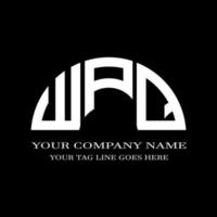 wpq brev logotyp kreativ design med vektorgrafik vektor