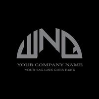 wnq Brief Logo kreatives Design mit Vektorgrafik vektor