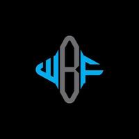 wbf Brief Logo kreatives Design mit Vektorgrafik vektor