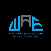wae brief logo kreatives design mit vektorgrafik vektor