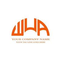 wua letter logotyp kreativ design med vektorgrafik vektor