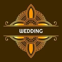 lyxig bröllopsprydnad. linje, blomma, kreativ, vintage och elegant stil. lämplig för bröllopsinbjudan och dekoration vektor
