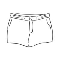 shorts vektor skiss