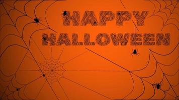 halloween party bakgrund. original gratulationskort med spindlar och webb. mall för design. vektor