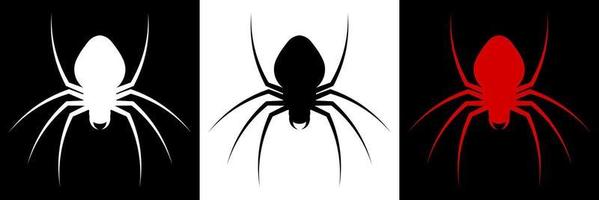 Spinnensymbol für Halloween-Web-Banner-Dekoration. gefährliche giftige Insekten. Krankheitsträger. ein rücksichtsloser Jäger. minimalistischer Vektor