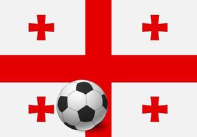 georgiens flagga och fotboll vektor