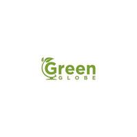 Go Green Globe Natur-Logo-Zeichen-Design-Vorlage vektor