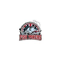 fisk poker logotyp tecken design vektor