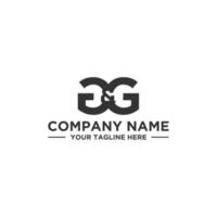 g und g anfängliches Logo-Design vektor
