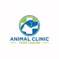 Tierklinik-Logo-Schild-Design vektor