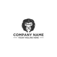 gorilla logotyp tecken design vektor