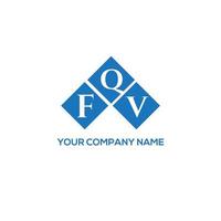 fqv-Brief-Logo-Design auf weißem Hintergrund. fqv kreative Initialen schreiben Logo-Konzept. fqv Briefgestaltung. vektor