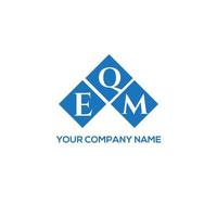 eqm-Brief-Logo-Design auf weißem Hintergrund. eqm kreative Initialen schreiben Logo-Konzept. eqm Briefgestaltung. vektor
