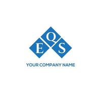 eqs brev logotyp design på vit bakgrund. eqs kreativa initialer bokstavslogotyp koncept. eqs bokstavsdesign. vektor