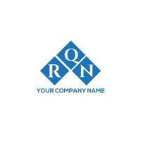 rqn-Buchstaben-Logo-Design auf weißem Hintergrund. rqn kreative Initialen schreiben Logo-Konzept. rqn Briefgestaltung. vektor